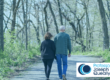 Older couple walking in the woods